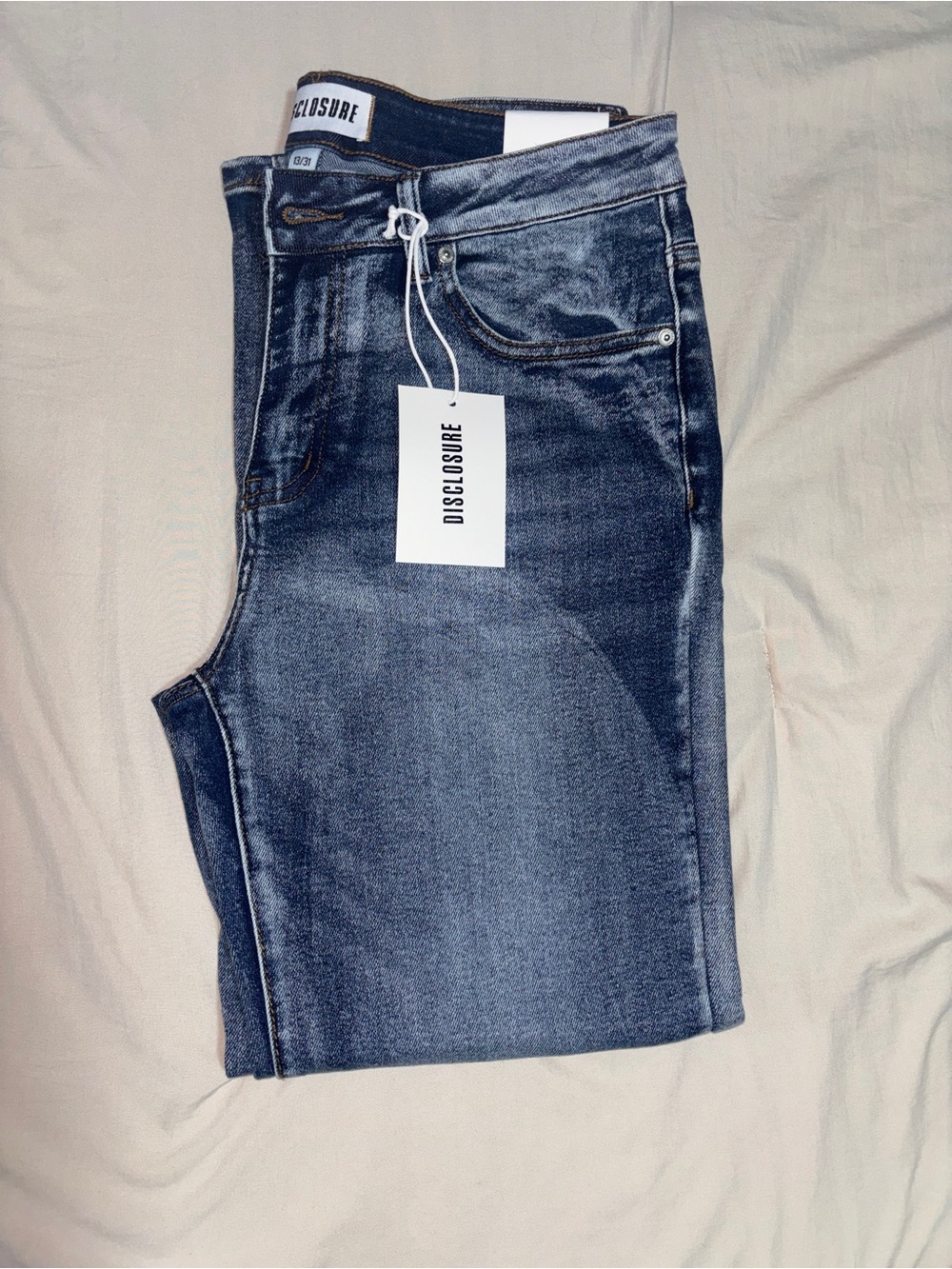 Womens Slim Straight Blue Jeans